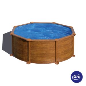 Stahlwand-Pool MAURITIUS Holzdekor