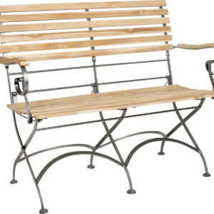 2-Sitzer Biergartenbank Bari mit Armlehnen