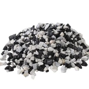 Gartensplitt schwarz-weiss