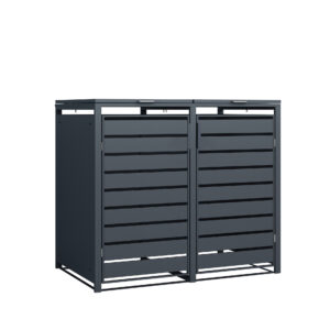 Mülltonnenbox mit Deckel, Anthrazit