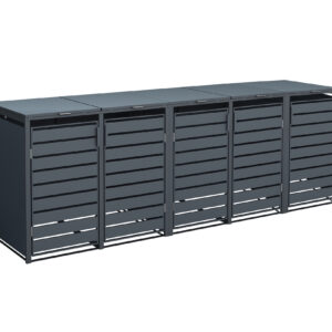 Mülltonnenbox mit Deckel, Anthrazit