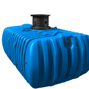 FLAT XL Flachtank 7000 L, blau inkl. Tankdomsystem