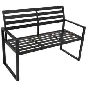 Bank Aluminium 3-Sitzer, schwarz