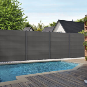 MAX-XL WPC-Steckzaunset 175x168 cm