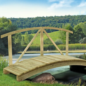 Gartenteichbr?cke mit Handlauf 80 x 250 cm