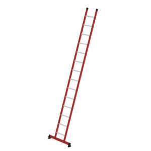 Günzburger Steigtechnik Sprossen-Anlegeleiter GFK/Alu mit nivello®-Traverse 14 Sprossen