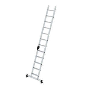 Günzburger Steigtechnik Stufen-Anlegeleiter mit nivello®-Traverse 12 Stufen