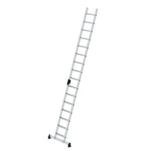 Günzburger Steigtechnik Stufen-Anlegeleiter mit nivello®-Traverse 16 Stufen