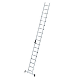 Günzburger Steigtechnik Stufen-Anlegeleiter mit nivello®-Traverse 18 Stufen