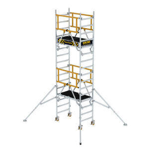 Günzburger Steigtechnik FlexxTower SG ergo mit vorlaufendem Geländer Plattformhöhe 3,10 m