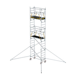 Günzburger Steigtechnik FlexxTower SGX ergo mit vorlaufendem Geländer Plattformhöhe 5,59 m