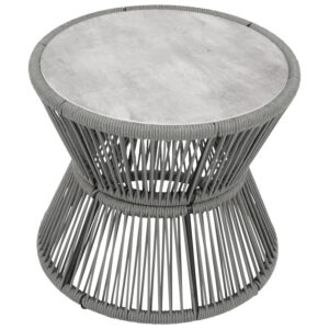 Beistelltisch 56cm rund, mit Glasplatte