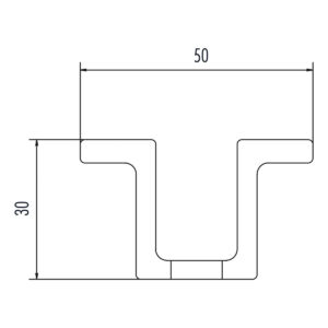 Hailo Professional Steigschutzschiene H50, Edelstahl L=1,68m