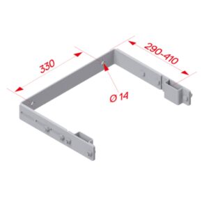 Hymer Wandhalter U-Form 290-410 mm