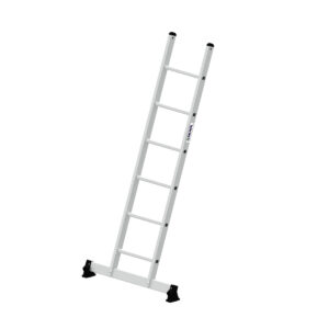 Günzburger Steigtechnik Sprossen-Anlegeleiter mit nivello®-Traverse 6 Sprossen
