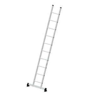 Günzburger Steigtechnik Sprossen-Anlegeleiter mit nivello®-Traverse 10 Sprossen