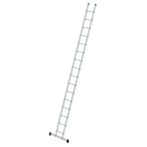 Günzburger Steigtechnik Sprossen-Anlegeleiter 350 mm breit mit Standard-Traverse 16 Sprossen