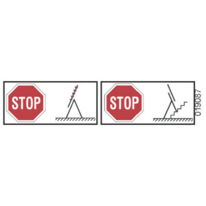 Günzburger Steigtechnik Sprossen-Aufkleber für Mehrzweckleiter (Stop) Aufkleber 19087