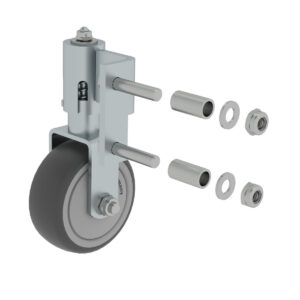 Günzburger Steigtechnik Feder-Bockrolle für Stufenleiter rechts Ø 80 mm