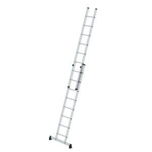 Günzburger Steigtechnik Sprossen-Schiebeleiter 2-teilig mit nivello®-Traverse 2x8 Sprossen