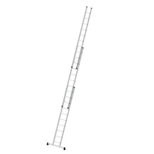 Günzburger Steigtechnik Sprossen-Schiebeleiter 3-teilig mit nivello®-Traverse 3x10 Sprossen
