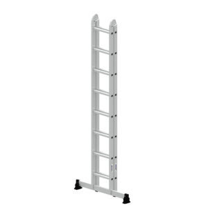 Günzburger Steigtechnik Klappleiter 2-teilig mit nivello®-Traverse 2x8 Sprossen