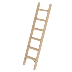 Günzburger Steigtechnik Stufen-Anlegeleiter Holz ohne Traverse 6 Stufen