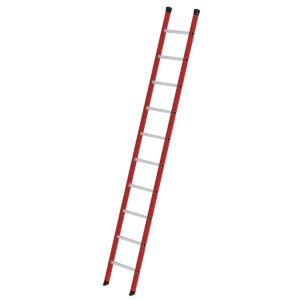 Günzburger Steigtechnik Sprossen-Anlegeleiter GFK/Alu ohne Traverse 10 Sprossen