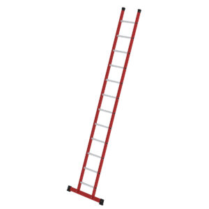 Günzburger Steigtechnik Sprossen-Anlegeleiter GFK/Alu mit Traverse 12 Sprossen