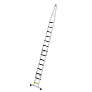 Günzburger Steigtechnik Stufen-Glasreinigerleiter-Satz mit nivello®-Traverse und clip-step R13 Kombi mit 2 Unterteilen