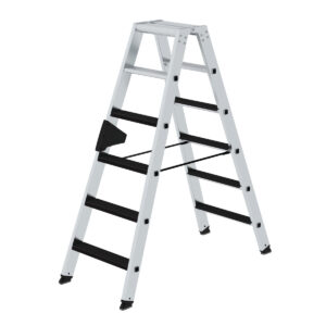 Günzburger Steigtechnik Stufen-Stehleiter beidseitig begehbar mit clip-step 2x6 Stufen