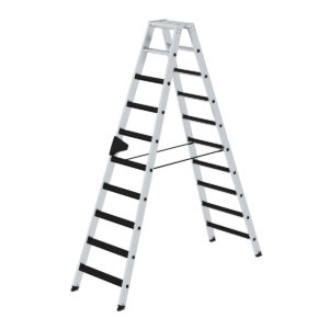Günzburger Steigtechnik Stufen-Stehleiter beidseitig begehbar mit clip-step 2x10 Stufen