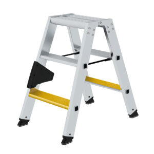 Günzburger Steigtechnik Stufen-Stehleiter beidseitig begehbar mit clip-step R13 2x3 Stufen