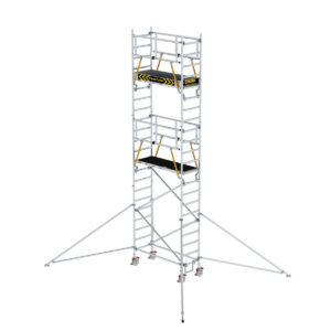 Günzburger Steigtechnik FlexxTower SGX ergo mit vorlaufendem Geländer Plattformhöhe 5,59 m