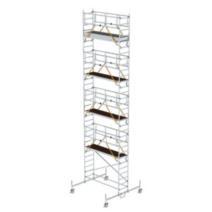 Günzburger Steigtechnik Rollgerüst SG 0,75 x 2,45 m mit Fahrbalken Plattformhöhe 8,58 m