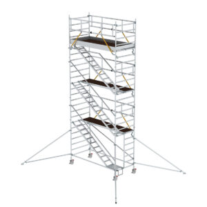 Günzburger Steigtechnik Rollgerüst SG 1,35 x 3,0 m mit Schrägaufstiegen & Ausleger Plattformhöhe 6,43 m