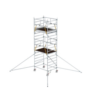 Günzburger Steigtechnik Rollgerüst SG 1,35 x 1,80 m mit Ausleger & Doppel-Plattform Plattformhöhe 4,47 m
