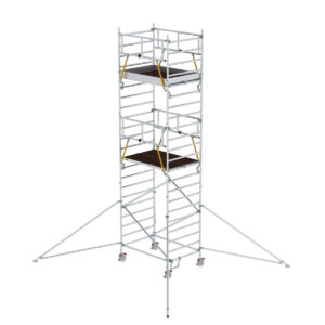 Günzburger Steigtechnik Rollgerüst SG 1,35 x 1,80 m mit Ausleger & Doppel-Plattform Plattformhöhe 5,59 m