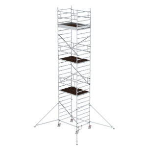 Günzburger Steigtechnik Rollgerüst 1,35 x 1,80 m mit Ausleger & Doppel-Plattform Plattformhöhe 7,55 m