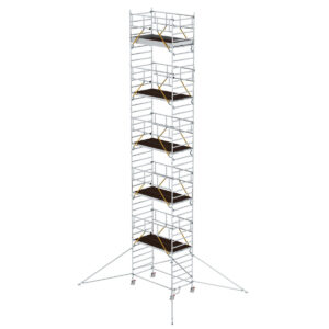 Günzburger Steigtechnik Rollgerüst SG 1,35 x 2,45 m mit Ausleger & Doppel-Plattform Plattformhöhe 11,47 m