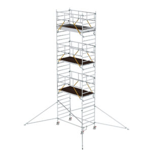 Günzburger Steigtechnik Rollgerüst SG 1,35 x 2,45 m mit Ausleger & Doppel-Plattform Plattformhöhe 7,55 m