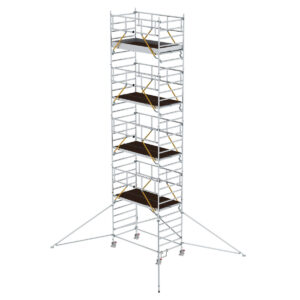 Günzburger Steigtechnik Rollgerüst SG 1,35 x 2,45 m mit Ausleger & Doppel-Plattform Plattformhöhe 8,39 m