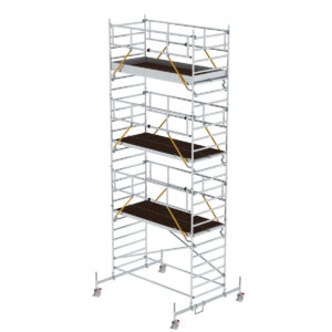 Günzburger Steigtechnik Rollgerüst SG 1,35 x 3,0 m mit Fahrbalken et Doppel-Plattform Plattformhöhe 6,62 m
