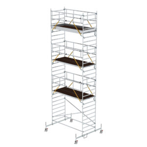 Günzburger Steigtechnik Rollgerüst SG 1,35 x 3,0 m mit Fahrbalken et Doppel-Plattform Plattformhöhe 7,74 m