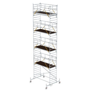 Günzburger Steigtechnik Rollgerüst SG 1,35 x 3,0 m mit Fahrbalken et Doppel-Plattform Plattformhöhe 9,70 m
