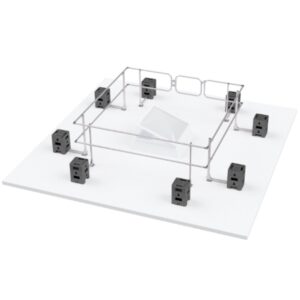Hymer HYGHTS Geländersystem, Lichtkuppelumwehrung inkl. Durchgangssperre EN 13374 A, 3x3 Meter
