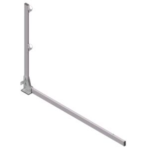 Hymer Pfosten, starr mit Ausleger 840 mm, Höhe 1.100 mm, Alu/Edelstahl