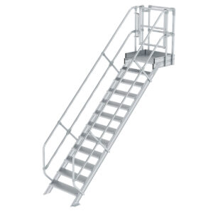 Günzburger Steigtechnik Treppen-Modul Aluminium geriffelt 12 Stufen