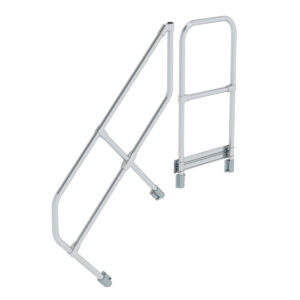 Günzburger Steigtechnik Zweiter Handlauf für Treppe mit Plattform 45° 4 Stufen