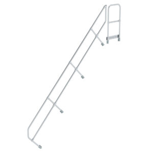 Günzburger Steigtechnik Zweiter Handlauf für Treppe mit Plattform 45° 14 Stufen